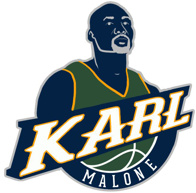 Utah Jazz Karl Malone Logo iron on heat transfer